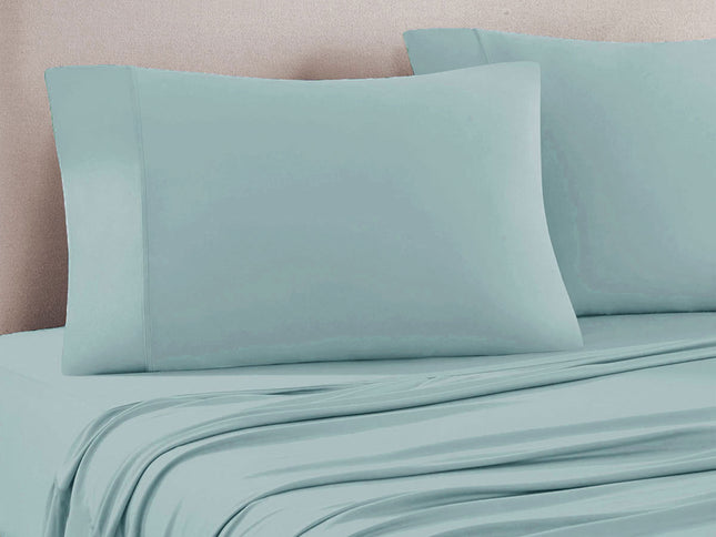 Art Terrace Microfiber Sheet Set King 33cm Wall Ice Blue