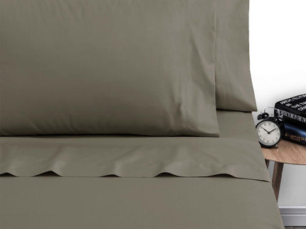 Artex 250TC Polyester Cotton Sheet Set Single Walnut