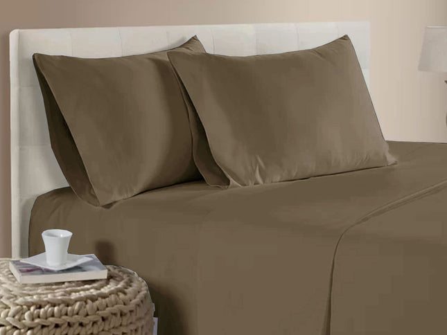 400TC Bamboo Cotton Sheet Set Latte Queen
