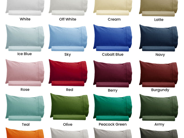 Artex 250TC 100% Cotton Sheet Set Single Sky