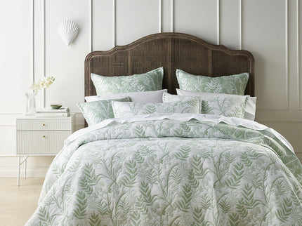 Bianca Eden Sage Jacquard Bedspread Set Double