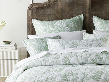 Bianca Eden Sage Jacquard Bedspread Set Double