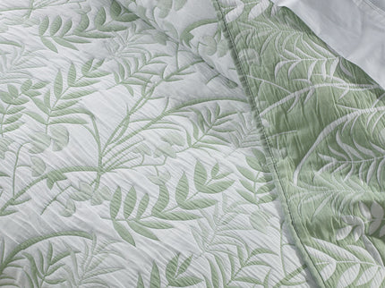 Bianca Eden Sage Jacquard Bedspread Set Double