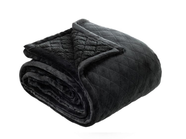 Bianca Mansfield Blanket Charcoal Super King