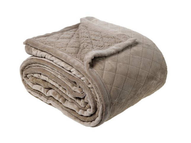 Bianca Mansfield Blanket Taupe (Also Known as Silver Grey) Super King