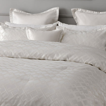 Bianca Firenze Pearl 6 Pcs Jacquard Geometric Comforter Set Super King