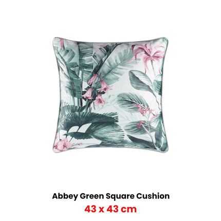 Bianca Abbey Green Square Filled Cushion 43 x 43cm