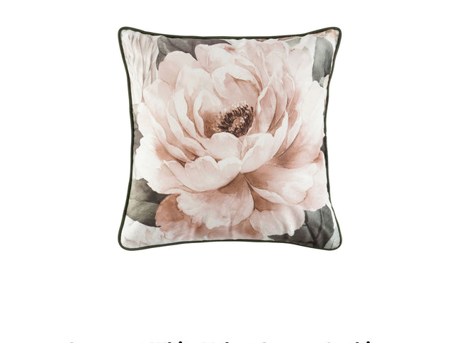 Bianca Somerset White Velvet Square Filled Cushion 43 x 43cm