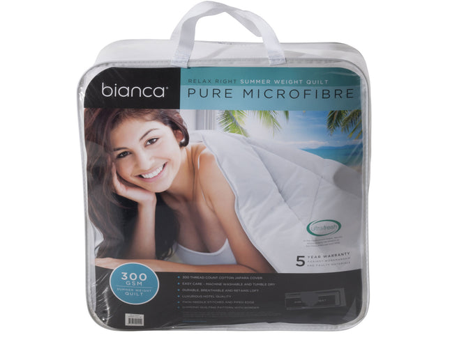 Bianca 300GSM Relax Right Summer Microfibre Quilt Super King