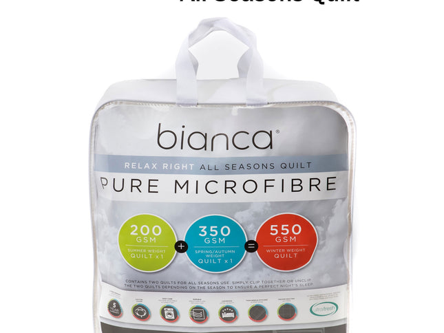 Bianca Pure Microfibre All Seasons Quilt Queen