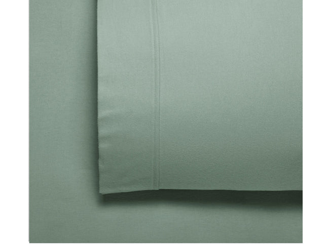 Bianca Fletcher Flannelette Cotton Sheet Set Sage Queen