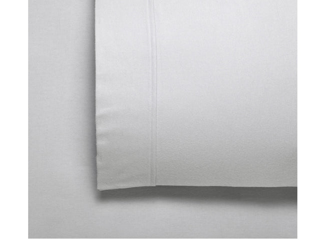 Bianca Fletcher Flannelette Cotton Sheet Set Silver Queen