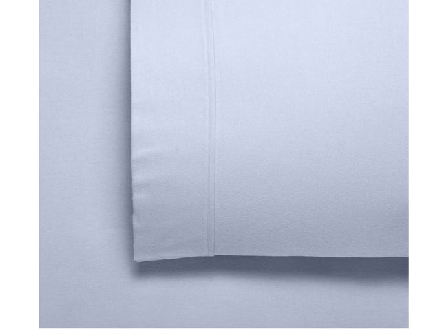 Bianca Fletcher Flannelette Cotton Sheet Set Steel Blue Double