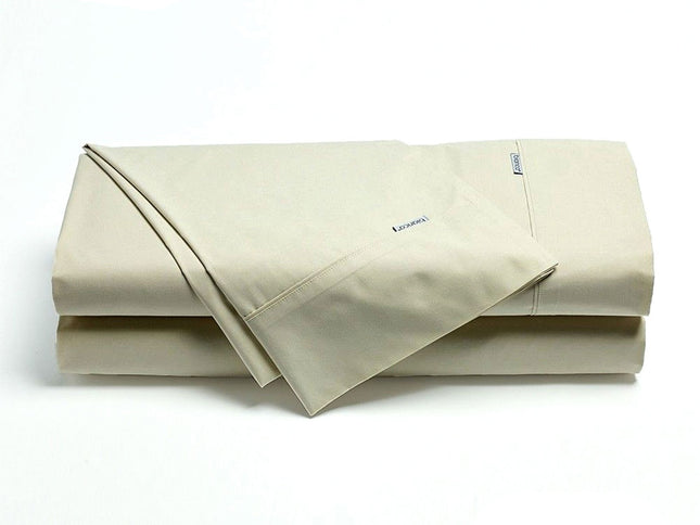 Bianca Heston Cotton Percale Sheet Set Stone Long Single