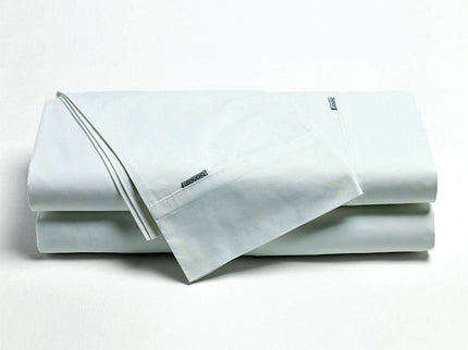 Bianca Heston Cotton Percale Sheet Set White Long Single