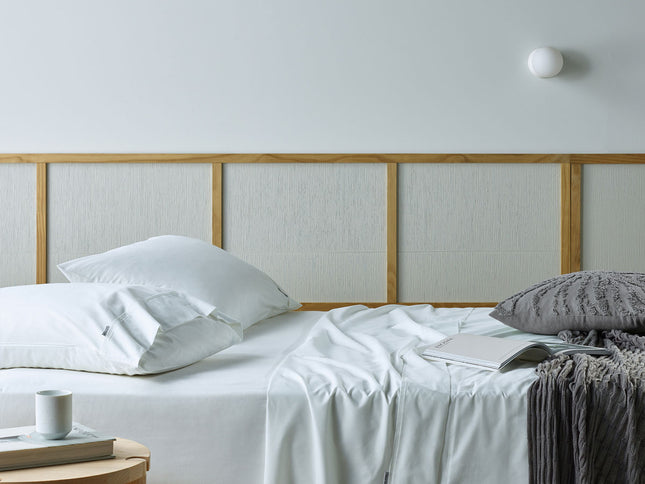 Bianca Natural Sleep Recycled Cotton and Bamboo Sheet Set White Split King