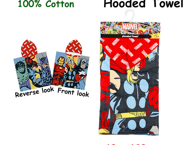 Caprice Marvel Revengers Cotton Hooded Licensed Towel 60 x 120 cm