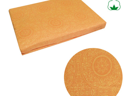 Bazaar Orange Cotton Fitted Combo Set King
