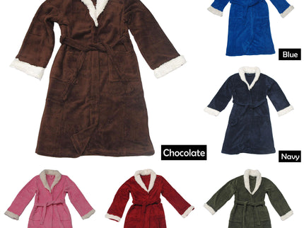 Sherpa Bath Robe Chocolate S/M
