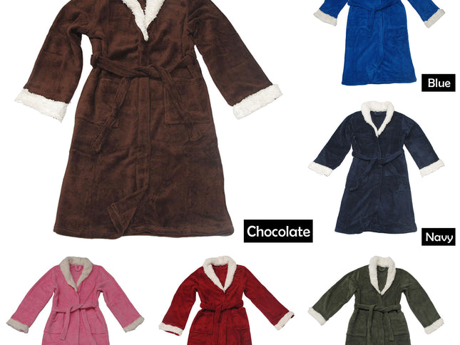 Sherpa Bath Robe Chocolate S/M