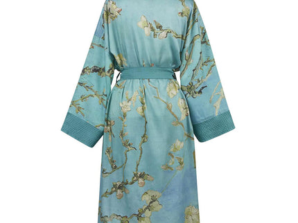 Bedding House Van Gogh Almond Blossom Blue Kimono Bath Robe Small/Medium