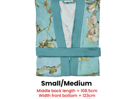 Bedding House Van Gogh Almond Blossom Blue Kimono Bath Robe Small/Medium