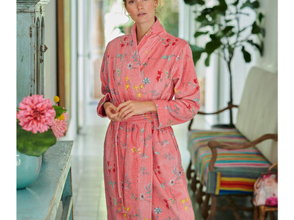 PIP Studio Les Fleurs Cotton Bath Robe Pink M