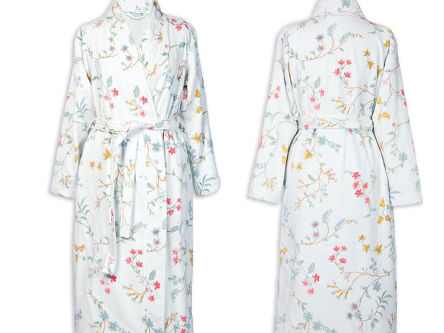 PIP Studio Les Fleurs Cotton Bath Robe White XXL