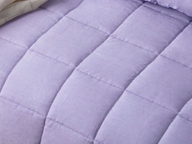 Vintage Design Homewares Lilac French Linen Coverlet Set Queen