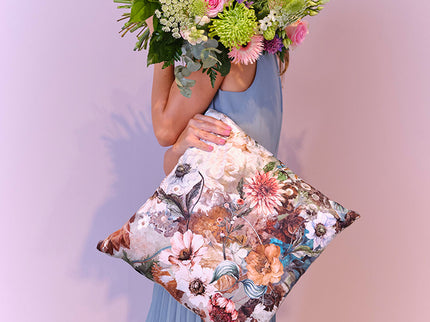 KAAT Amsterdam Anea Pastel Floral Square Filled Cushion 43cm x 43cm