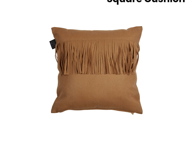 KAAT Amsterdam Frey Brown Square Filled Cushion 40cm x 40cm