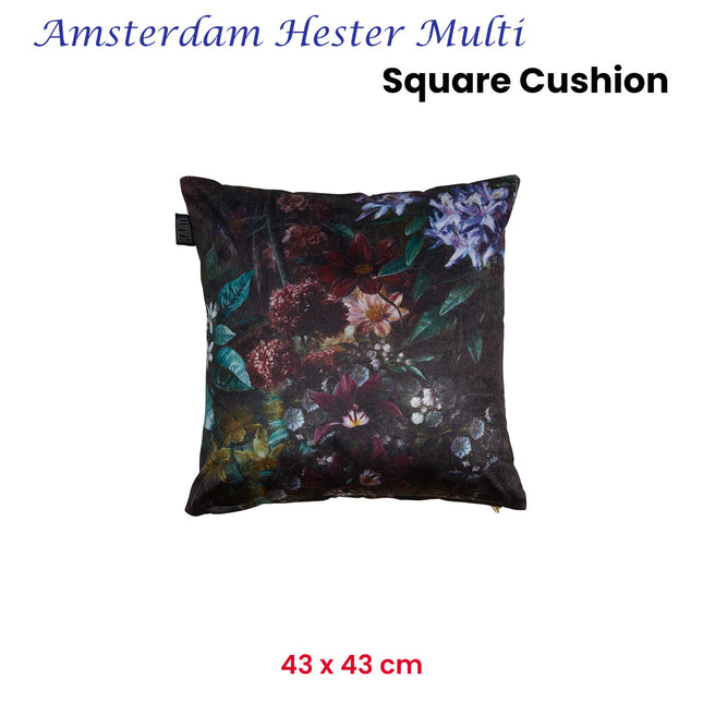 KAAT Amsterdam Hester Multi Botanical Square Filled Cushion 43cm x 43cm