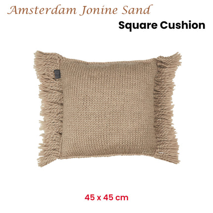 KAAT Amsterdam Jonine Sand Square Filled Cushion 45cm x 45cm