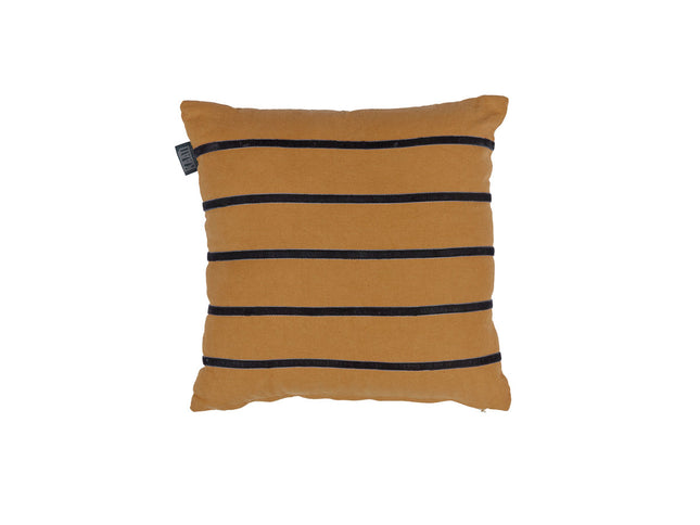 KAAT Amsterdam Myron Brown Stripe Square Filled Cushion 40cm x 40cm