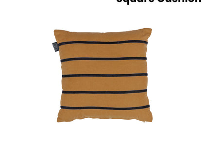 KAAT Amsterdam Myron Brown Stripe Square Filled Cushion 40cm x 40cm