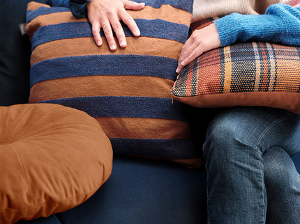 KAAT Amsterdam Nissa Multi Stripe Square Filled Cushion 45cm x 45cm
