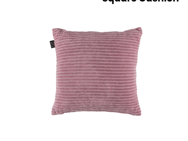 KAAT Amsterdam Ribbed Pink Square Filled Cushion 43cm x 43cm