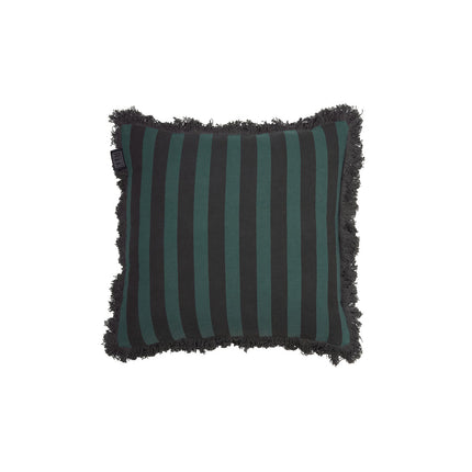 KAAT Amsterdam Viggo Green Stripe Square Filled Cushion 45cm x 45cm