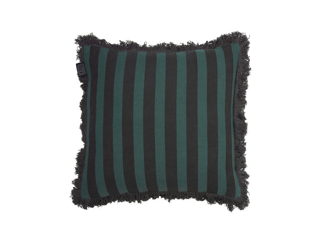 KAAT Amsterdam Viggo Green Stripe Square Filled Cushion 45cm x 45cm
