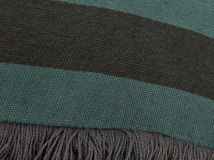 KAAT Amsterdam Viggo Green Stripe Square Filled Cushion 45cm x 45cm