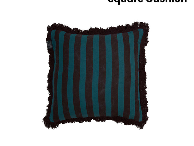 KAAT Amsterdam Viggo Red Stripe Square Filled Cushion 45cm x 45cm
