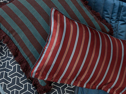 KAAT Amsterdam Viggo Red Stripe Square Filled Cushion 45cm x 45cm