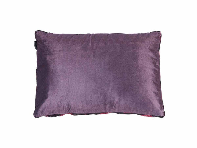 KAAT Amsterdam Boline Aubergine Velvet Oblong Filled Cushion 40cm x 60cm