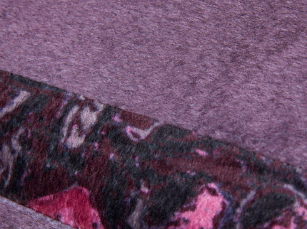 KAAT Amsterdam Boline Aubergine Velvet Oblong Filled Cushion 40cm x 60cm