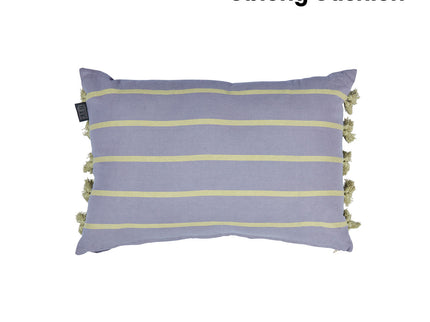 KAAT Amsterdam Jelke Mauve Stripes Oblong Filled Cushion 40cm x 60cm