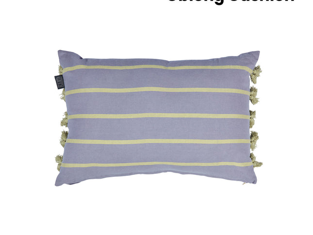 KAAT Amsterdam Jelke Mauve Stripes Oblong Filled Cushion 40cm x 60cm