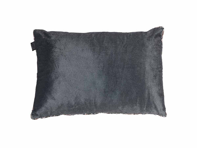 KAAT Amsterdam Julan Anthracite Velvet Oblong Filled Cushion 40cm x 60cm