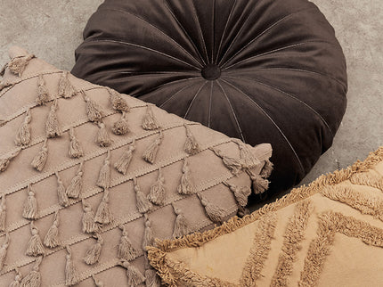 KAAT Amsterdam Mandarin Brown Round Filled Cushion 40cm Diameter