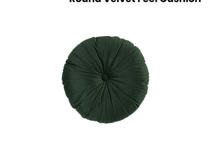 KAAT Amsterdam Mandarin Dark Green Round Filled Cushion 40cm Diameter