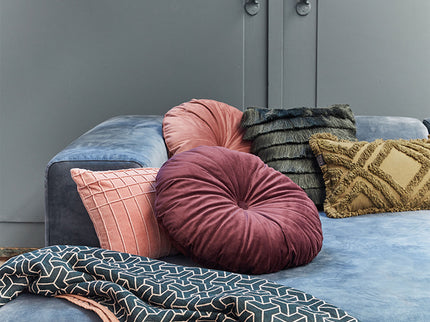 KAAT Amsterdam Mandarin Purple Round Filled Cushion 40cm Diameter